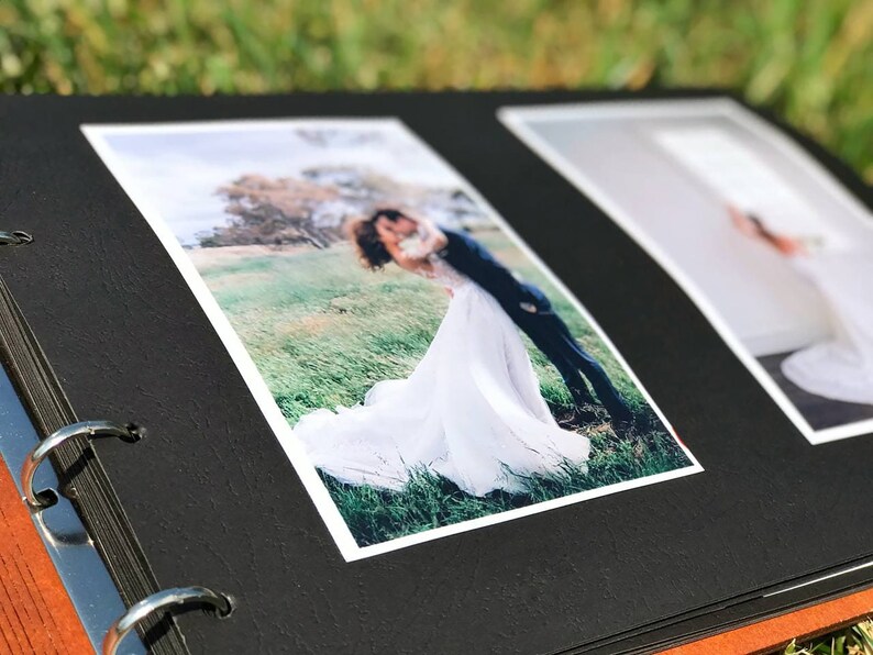 Wedding Photo Album Wooden Polaroid Photo Album Personalized Scrapbook Wedding Guest Book Gift For Couple Anniversary Gift image 6