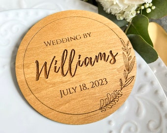 Posavasos de boda personalizados / Recuerdos de boda al por mayor, juego de posavasos rústicos - Regalos para fiestas de boda / Decoración de boda personalizada
