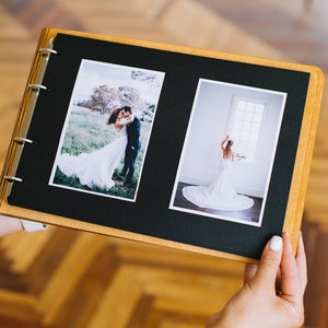 Personalisiertes Fotoalbum aus Holz Polaroid Instax Mini Album Jubiläumsgeschenk Hochzeit-Scrapbook Muttertagsgeschenk Verlobungsgeschenk Bild 5
