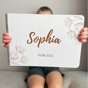 Álbum de recortes personalizado / Álbum de fotos personalizado / Libro de recuerdos / Regalos para el día de la madre / Regalo de cumpleaños, regalo para recién nacidos, libro de visitas para baby shower