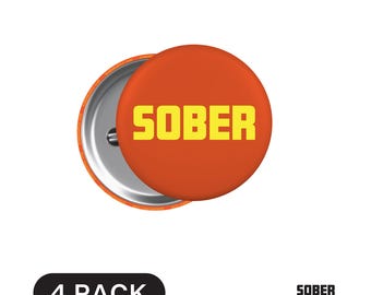SOBER Buttons (4 Pack)