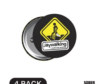 Jaywalking Buttons (4 Pack)