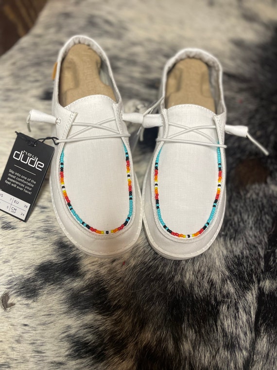 Custom Beaded Hey Dudes - Etsy Ireland