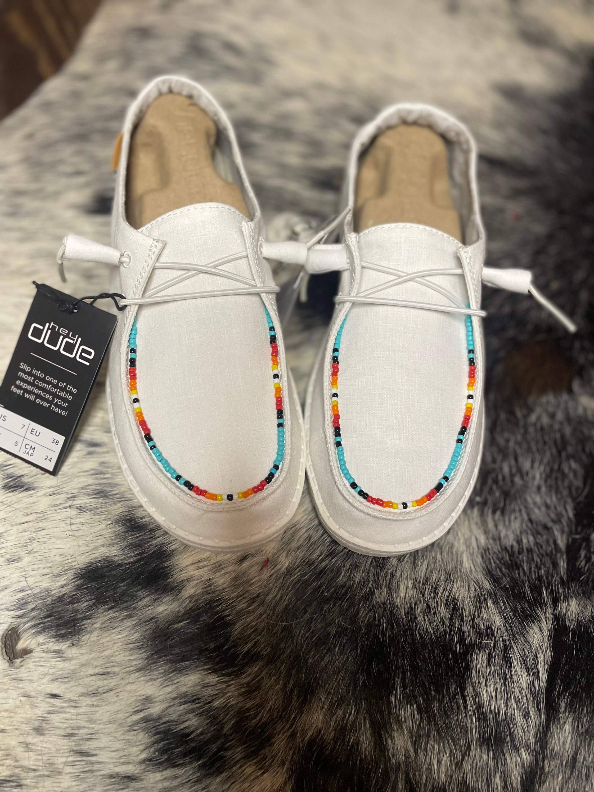 Custom Beaded Hey Dudes - Etsy Norway