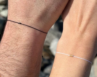Personalized bracelet for couples – Morse code – bracelet with letters, gift for partners, anniversary gift for him & her