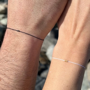 Personalisiertes Armband für Paare – Morse Code – Armband mit Buchstaben, Geschenk für Partner, Jahrestag Geschenk für Sie & Ihn