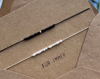 Gepersonaliseerde partnerarmband – armband met namen in Morsecode – jubileumcadeaus voor hem en haar, cadeau voor partner