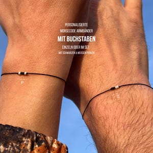 Personalisiertes Armband für Paare – Morse Code – Armband mit Buchstaben, Geschenk für Partner, Jahrestag Geschenk für Ihn – SCHWARZ | WEIß