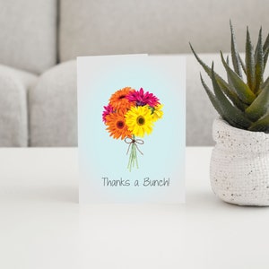 Gerber Daisies remercie un bouquet lié Bouquet A2 Note Card
