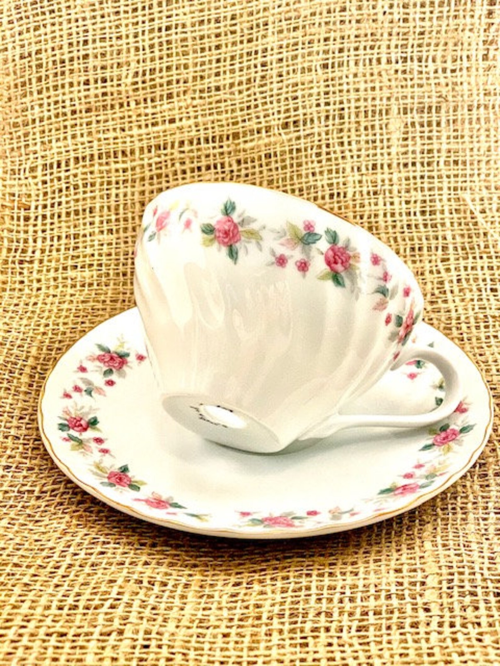 Set of Vintage Tea Cup Planters with DRAINAGE / Succulent Pot Etsy