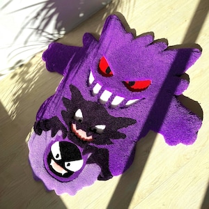 Pluizig getuft 3D-tapijt met stripfiguur, perfect cadeau voor kinderen, gamers, broers en zussen en vrienden