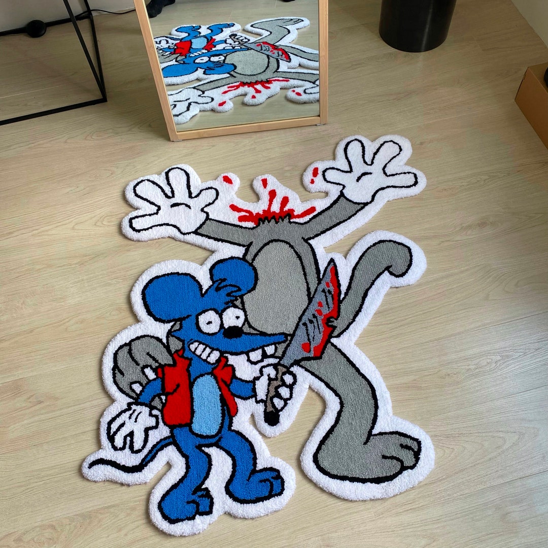 The Itchy & Scratchy Custom Rug Etsy