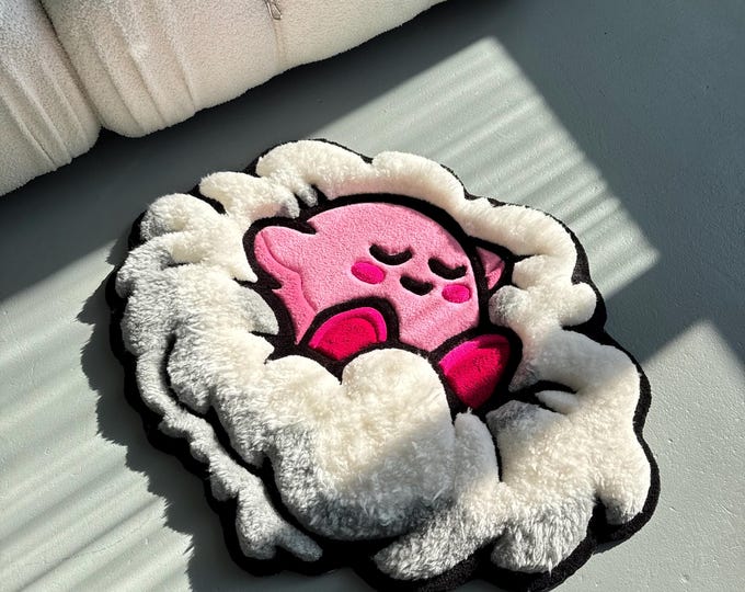 3D Tufted Cartoon Rug: Fluffy Clouds Carpet, Handmade Room Decor