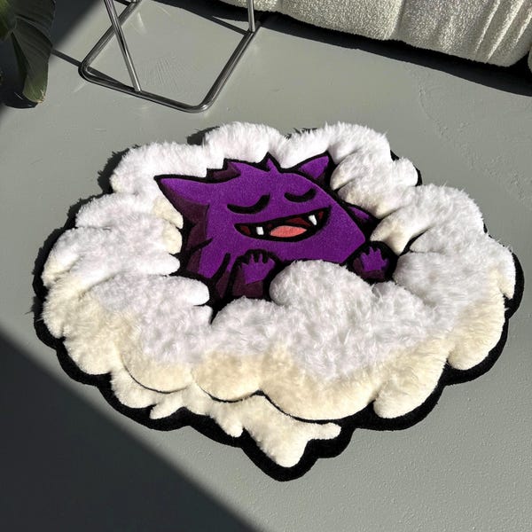 3D Tufted Cartoon Rug: Fluffy Clouds, Handmade Kids Decor