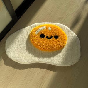 3d Handmade Tufted Egg Rug - Perfect Gift Idea for Kids, Friends and Siblings