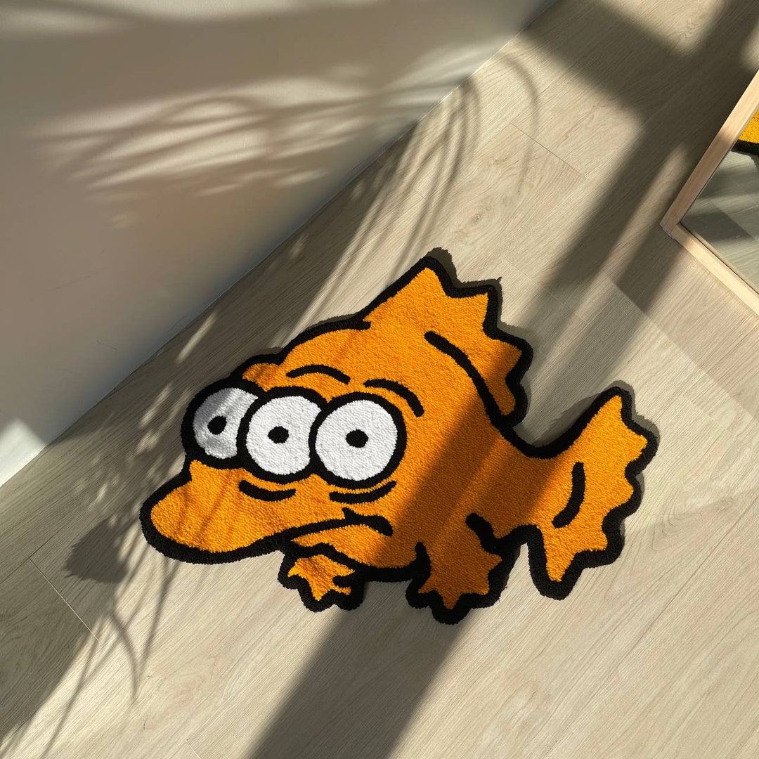 Three-eyed Fish Rug: Cartoon Inspired Kids Room Decor - Etsy