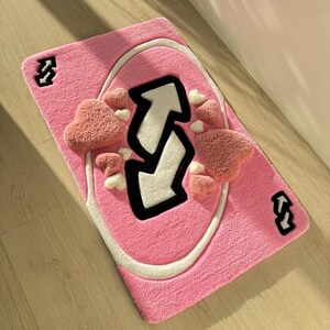 Handgefertigter 3D Teppich mit Liebes-Thema - Perfektes Geschenk für Freundin, Verlobte, Frau oder Tochter
