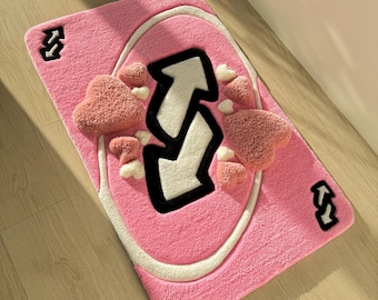 3d pink panther tufted rug, handmade tufted custom rug, funny rug gift, fluffy custom rug, fluffy, bedroom decor, pink panther rug