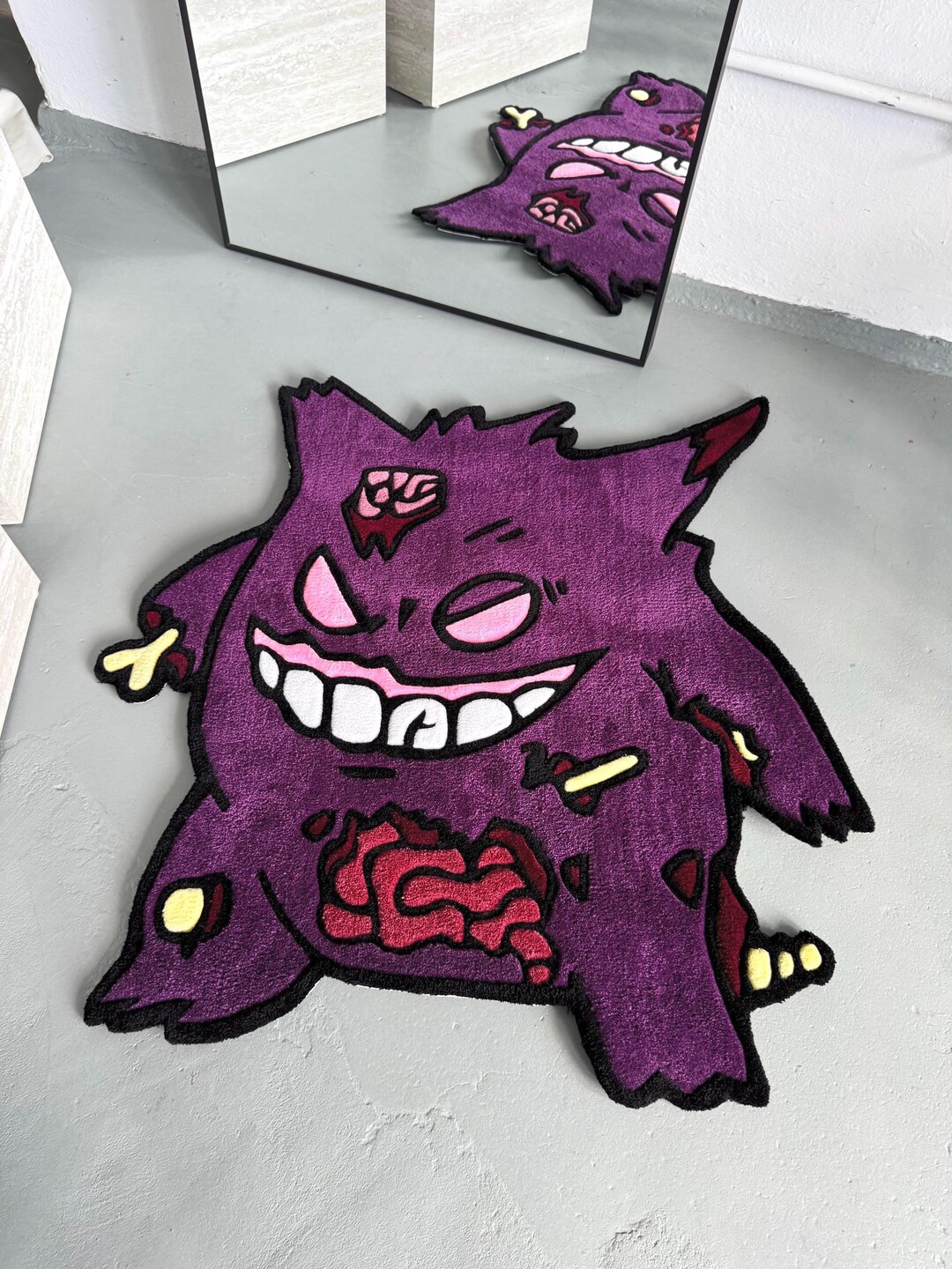 Horror Tuft Rug Handmade Tufted Cartoon-inspired Zombie Ghost Rug – Creepy Cute Horror ...