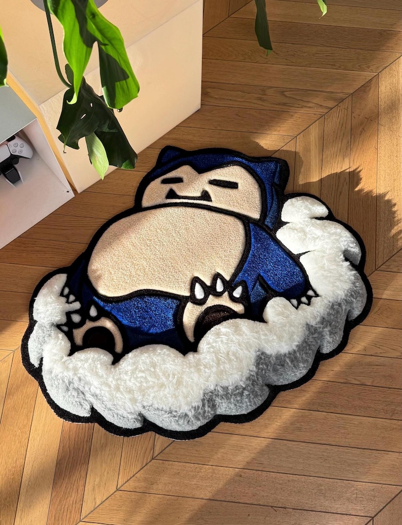 3D Tufted Cartoon Character Rug: Fluffy Clouds Carpet, Handmade Room ...