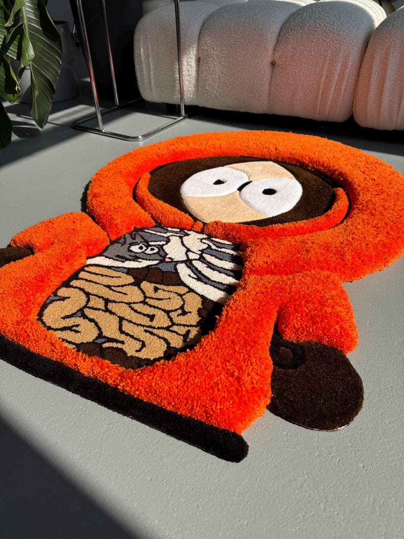 3D Tufted Cartoon Rug: Fluffy Carpet With a Movable Part, Handmade Room ...