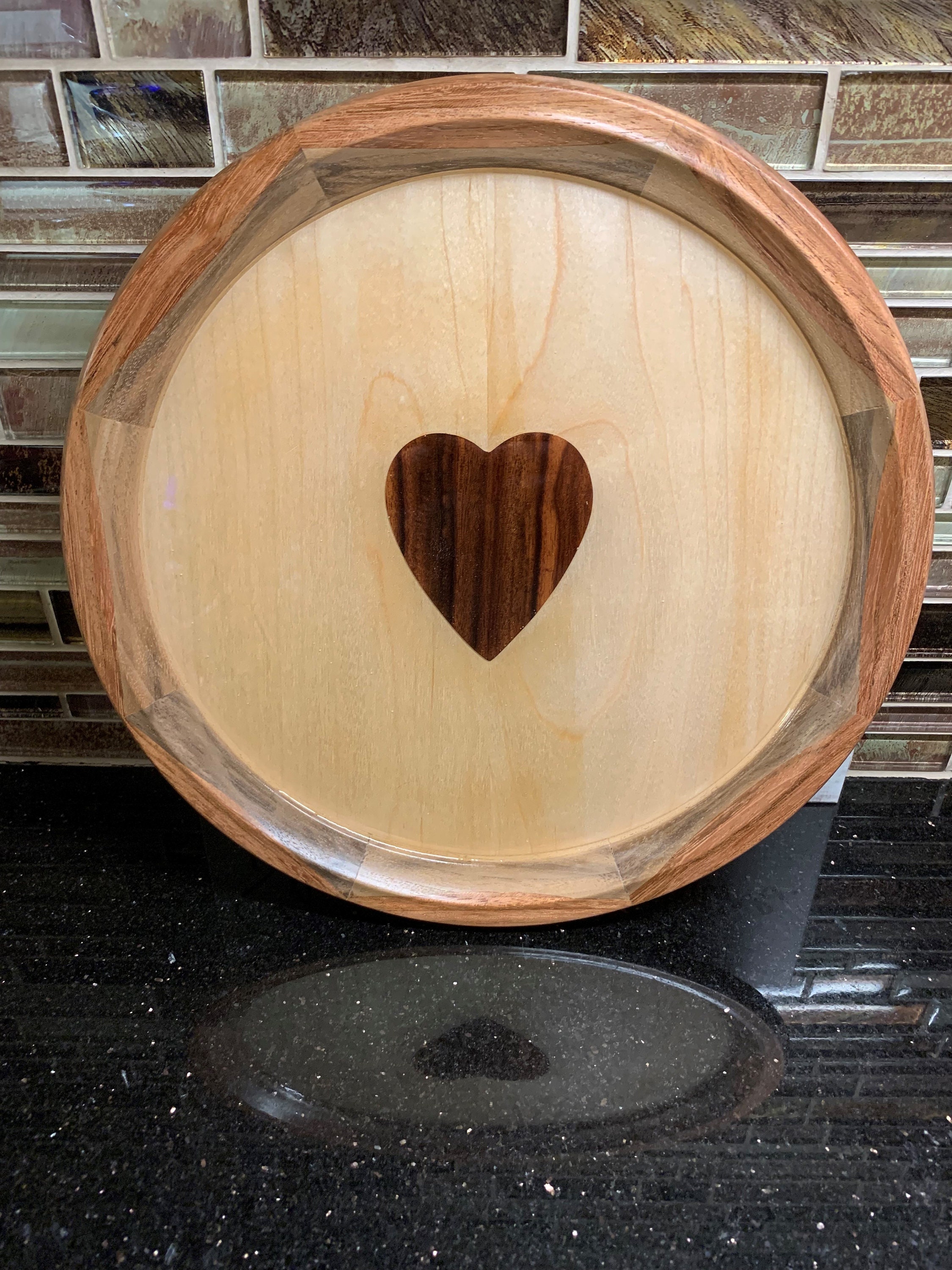 12 Segment Wood and Resin Serving Tray Etsy