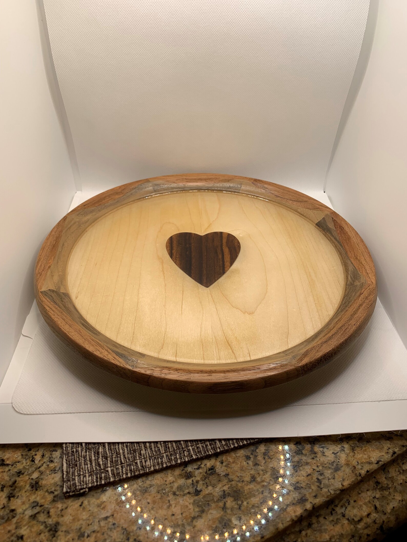 12 Segment Wood and Resin Serving Tray Etsy