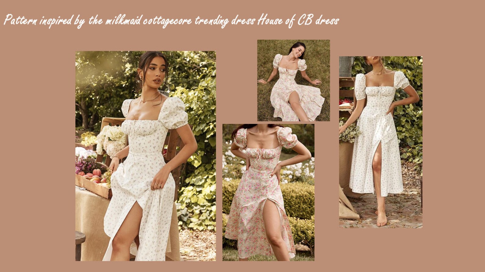 Milkmaid Dress Sewing Pattern PDF Digital Sewing Patternxxs Etsy