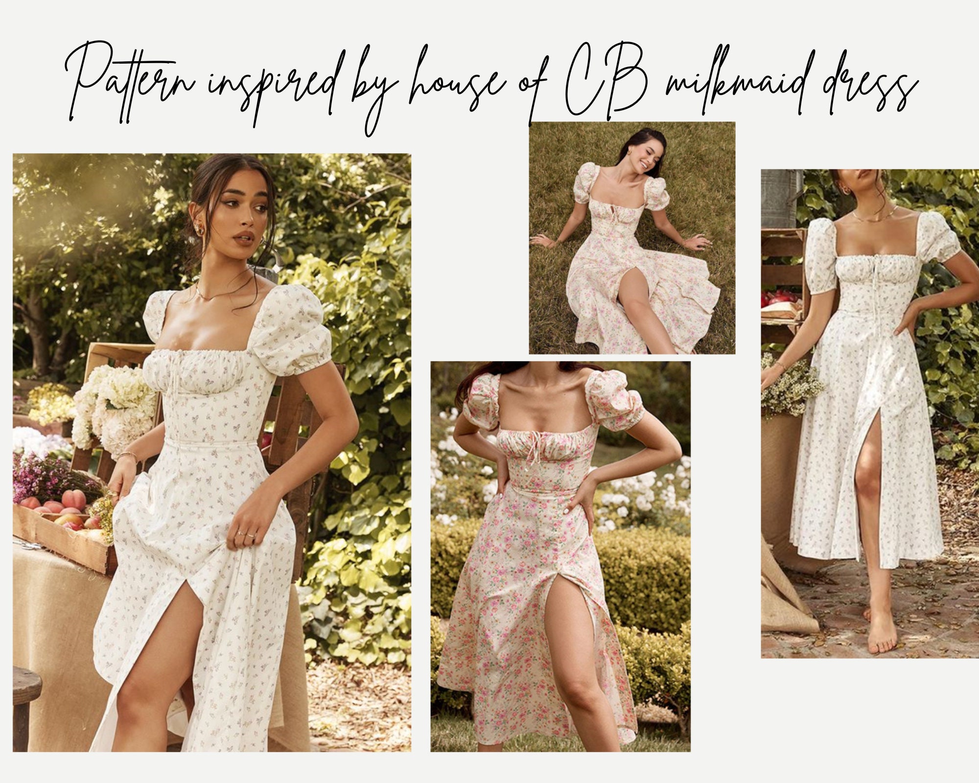 Milkmaid Dress Pattern| Cottagecore Dress Pattern|digital Sewing Pattern |  Women Sewing Pattern XXS to Xxl|instant Download Milkmaid Pattern - Etsy