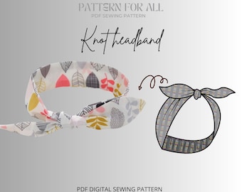 easy knot headband sewing pattern |Newborn to adult sizes| newborn headwrap| Baby headband sewing PDF pattern |easy sewing pattern