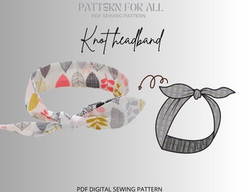 easy knot headband sewing pattern |Newborn to adult sizes| newborn headwrap| Baby headband sewing PDF pattern |easy sewing pattern