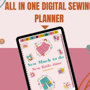 Digital sömnadsplanerare | Projektorganisatör för GoodNotes, iPad, Android (PDF)