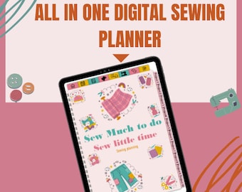 Digital Sewing Planner |digital sewing journal| sewing planner|goodnotes |iPad Planner Android Planner