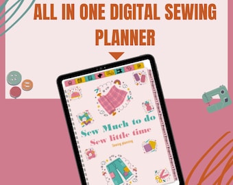 Digital Sewing Planner | Project Organizer for GoodNotes, iPad, Android (PDF)