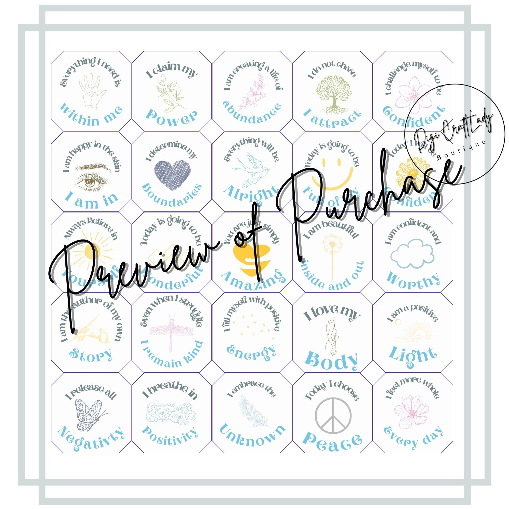 Self Affirmation Cards, Printable Affirmations, Affirmation Deck ...