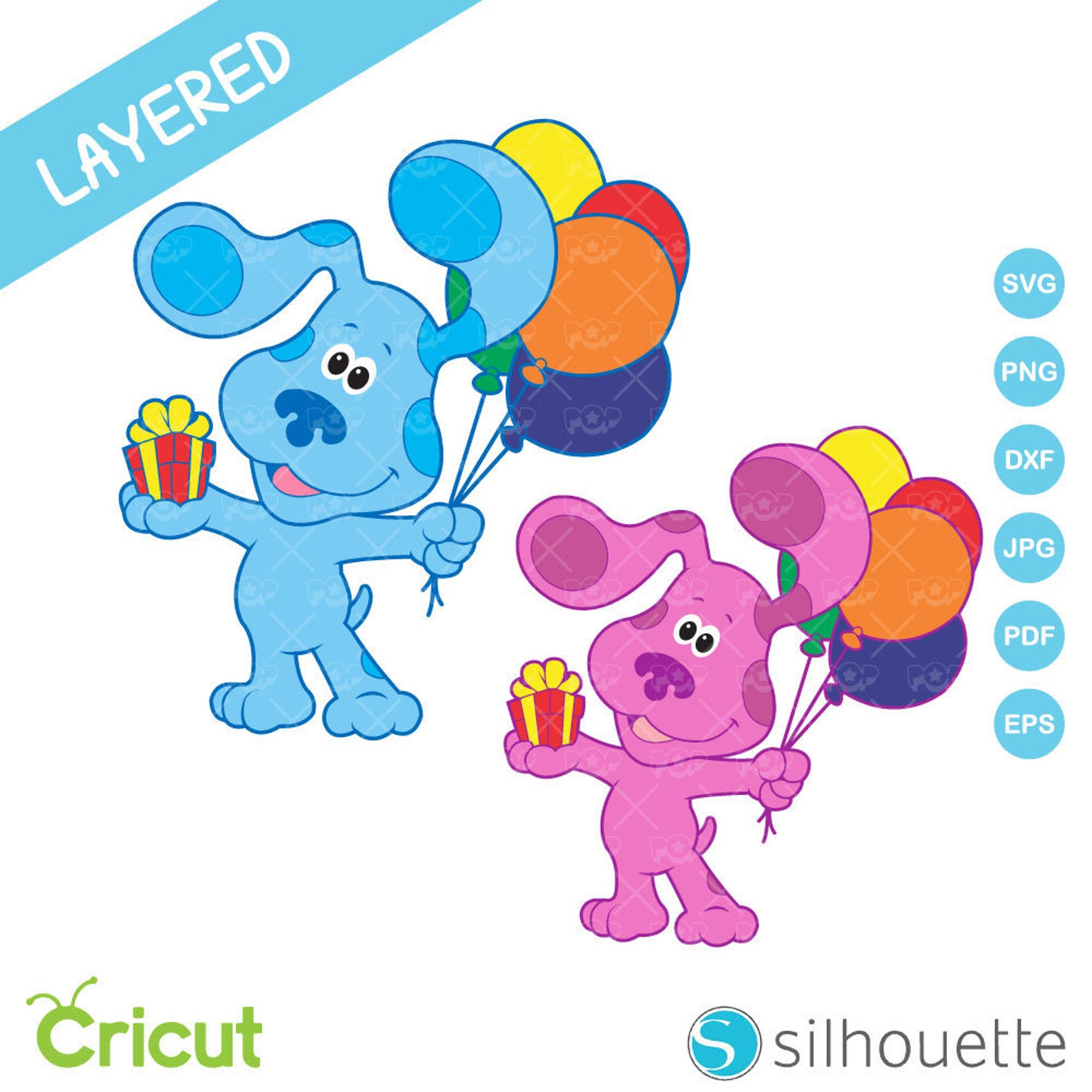 Download Blue's Clues Birthday Clipart Dog Blue con capas SVG/PNG ...