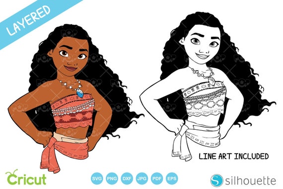 Princess Moana Svg Polinesian Princess Moana Clipart Moana Etsy