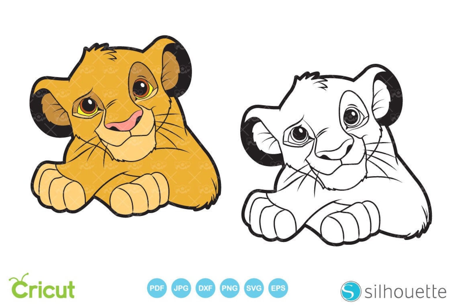 Lion King SVG Simba clipart layered svg Lion King Simba svg | Etsy