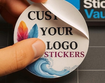 Pegatinas brillantes personalizadas, resistentes al agua, para uso personal o comercial.