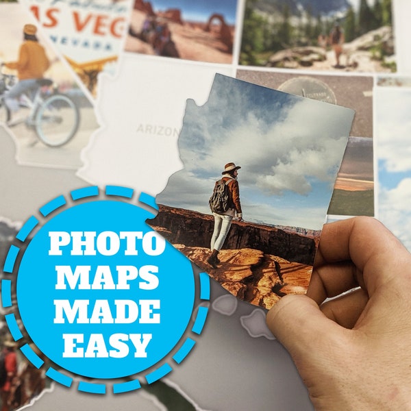 USA Photo Map - Includes website to create your photos - 24" x 36"