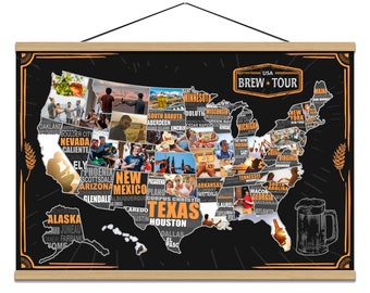 Tennessee Breweries Printable State Map 16x20 Wall Decor Digital Download Beer Art
