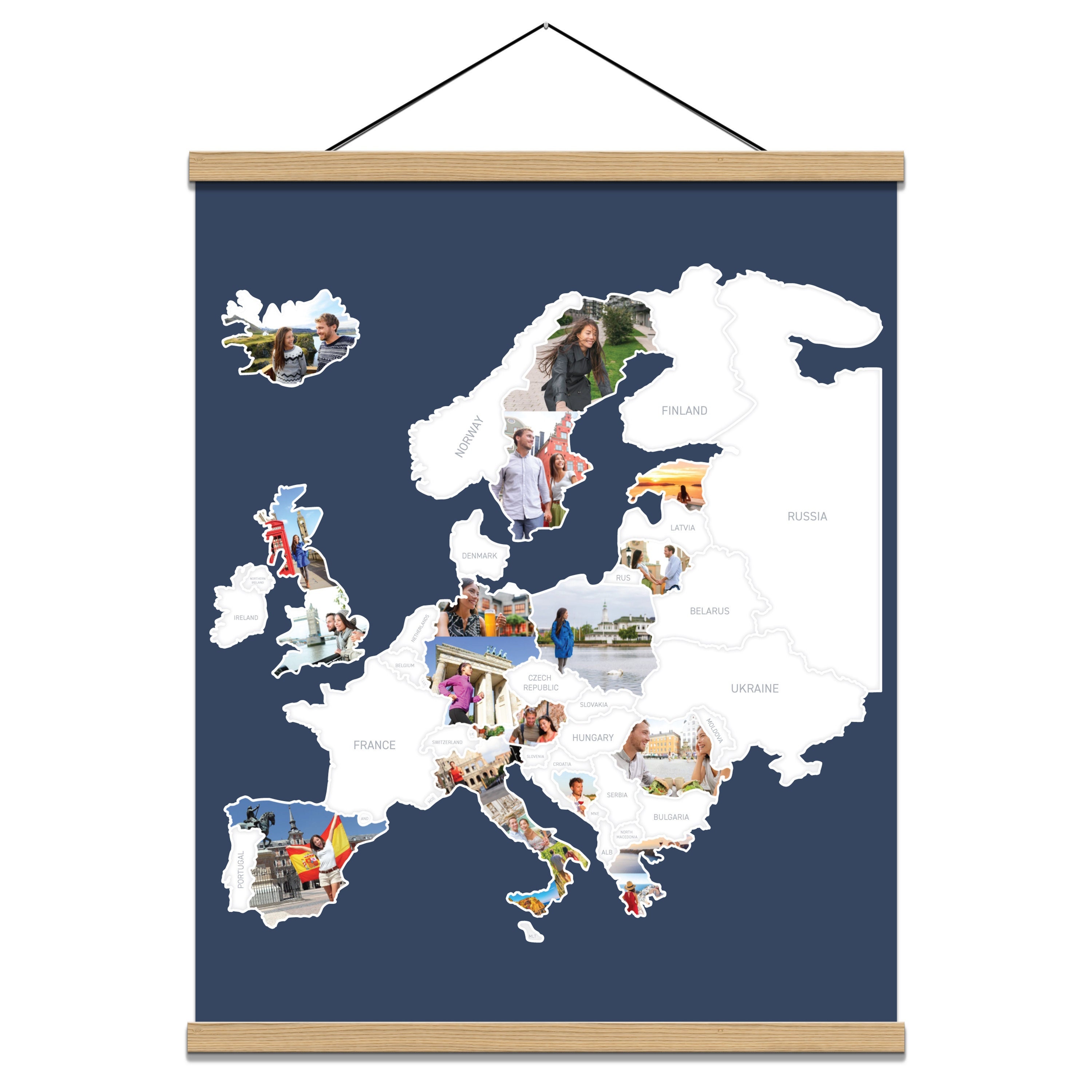 Europe Map Collage - Etsy
