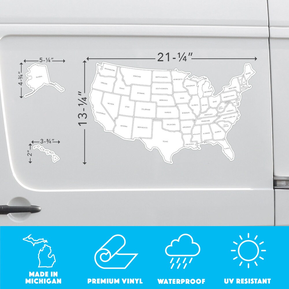 USA RV Photo Map Use YOUR Photos Sticker Map of States - Etsy