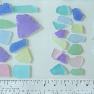 Assorted Colors Sea Glass .5-3" Seafoam Green, Aqua, Dark Blue, Pink Beach Coastal Crafts Mosaics & Décor