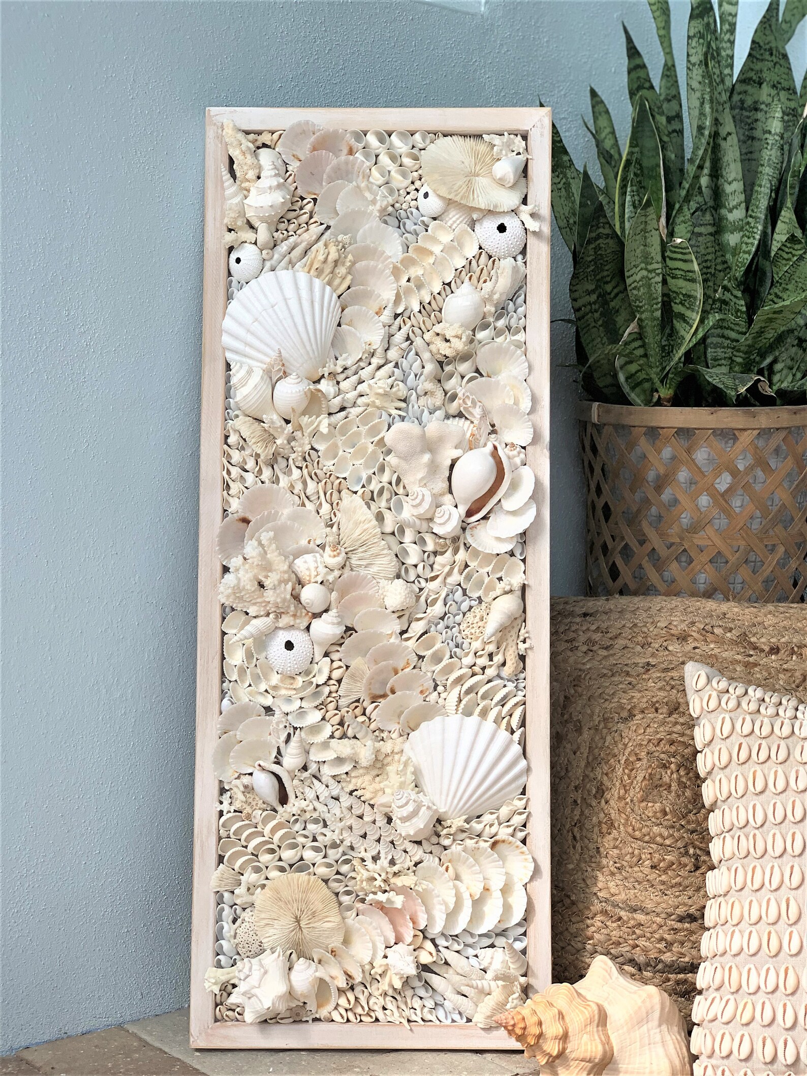 Handmade Modern Coastal Wall Art Natural Textured Seashells - Etsy