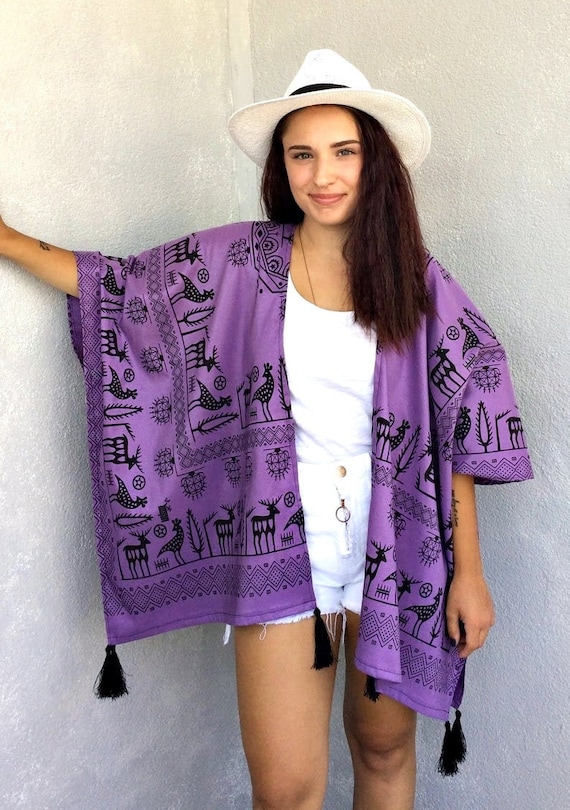 Purple kimono cardigan sales