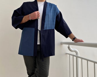 Donkerpaarse korte kimono jas met print - Dames | Sissy-Boy
