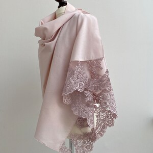 blush pink shawl for wedding
