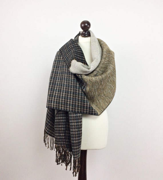 de viaje de bufanda extra larga estola de lana - Etsy España