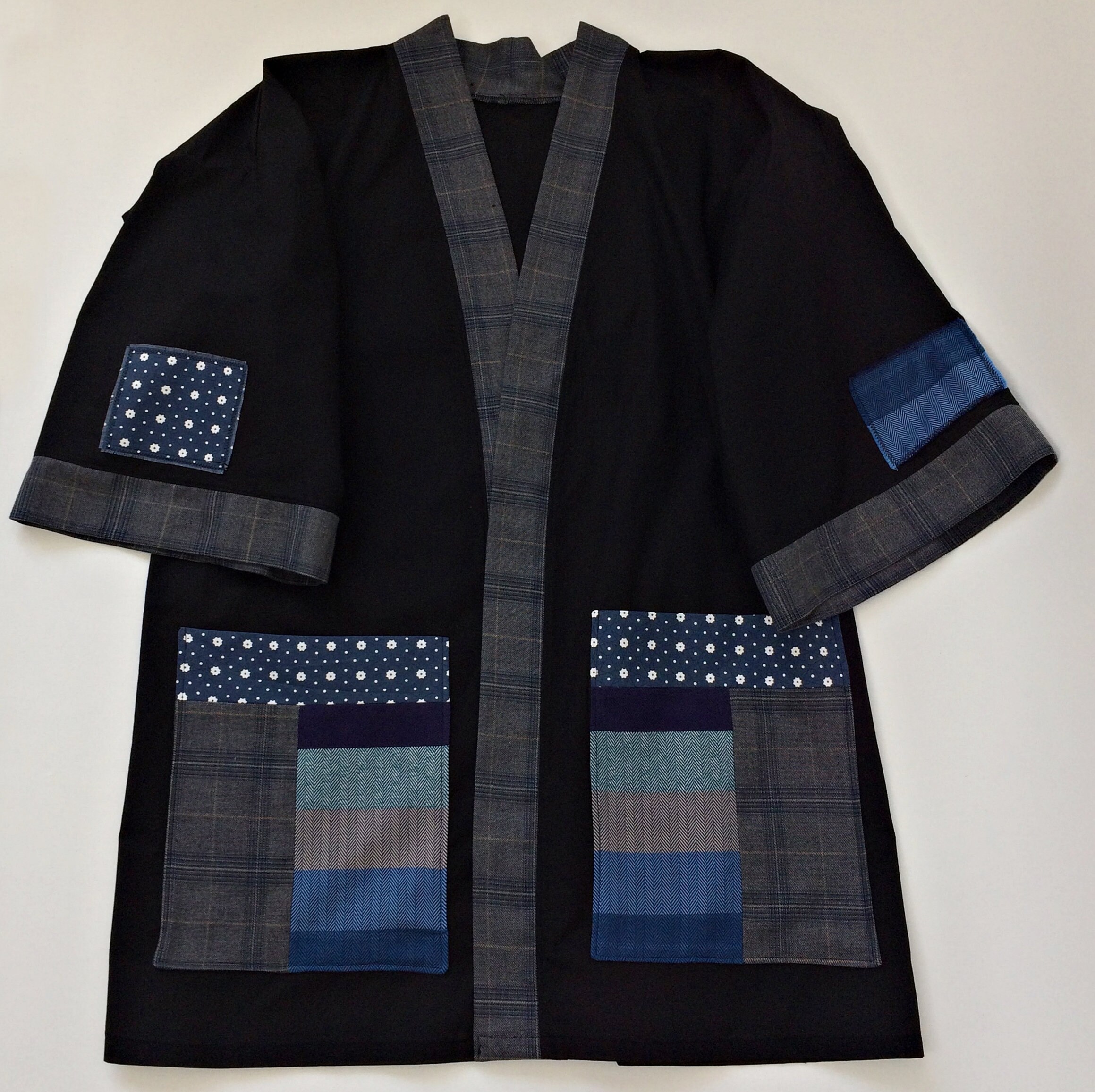 Haori Japonais Pour Homme - Cardigan Kimono Manches 3/4 Style Anime Décontracté - 3